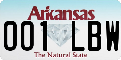 AR license plate 001LBW