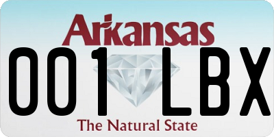 AR license plate 001LBX