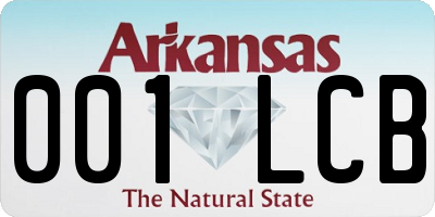 AR license plate 001LCB