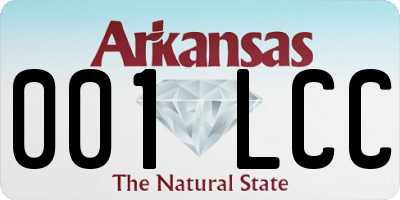 AR license plate 001LCC