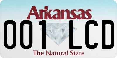 AR license plate 001LCD