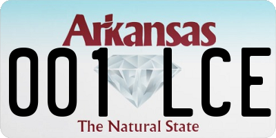 AR license plate 001LCE