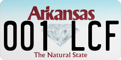AR license plate 001LCF