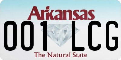 AR license plate 001LCG
