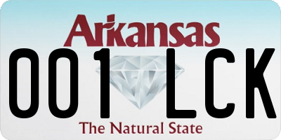 AR license plate 001LCK