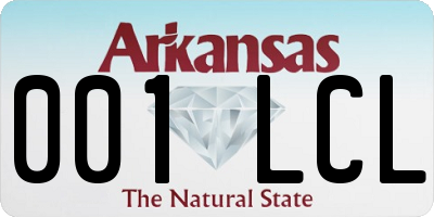 AR license plate 001LCL