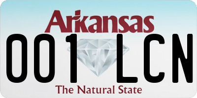AR license plate 001LCN