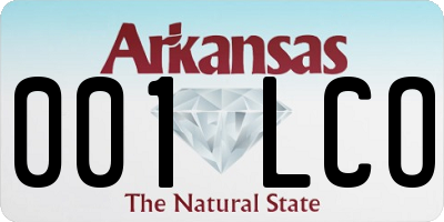 AR license plate 001LCO