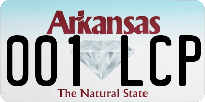 AR license plate 001LCP