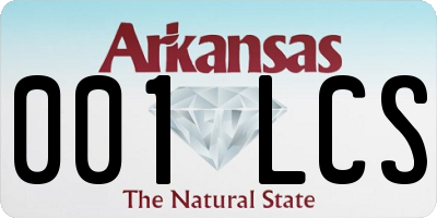 AR license plate 001LCS