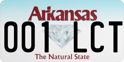 AR license plate 001LCT
