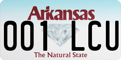 AR license plate 001LCU