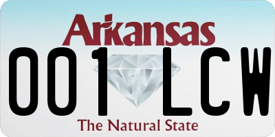 AR license plate 001LCW