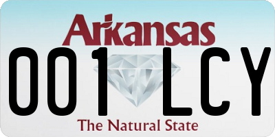 AR license plate 001LCY