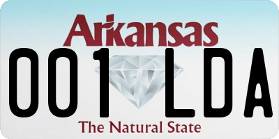 AR license plate 001LDA