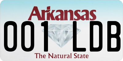 AR license plate 001LDB
