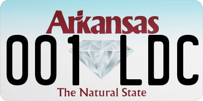 AR license plate 001LDC