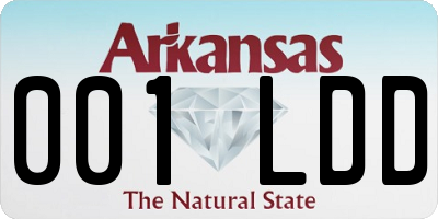 AR license plate 001LDD