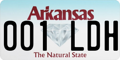 AR license plate 001LDH