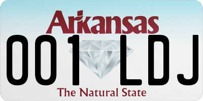 AR license plate 001LDJ
