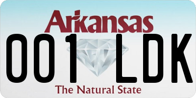 AR license plate 001LDK