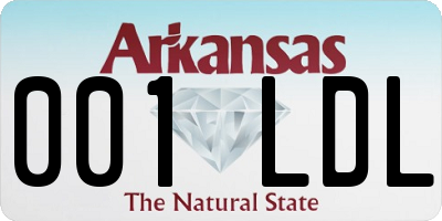 AR license plate 001LDL