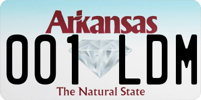 AR license plate 001LDM