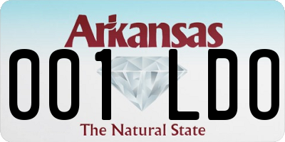 AR license plate 001LDO