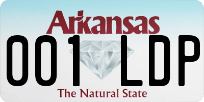 AR license plate 001LDP