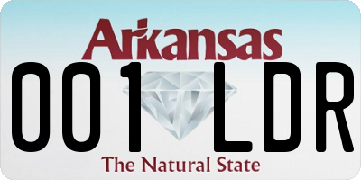 AR license plate 001LDR