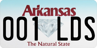 AR license plate 001LDS