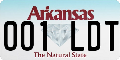 AR license plate 001LDT