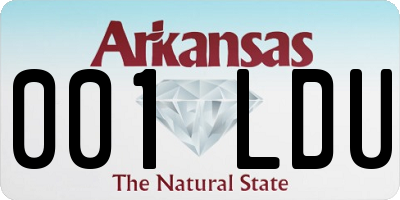AR license plate 001LDU