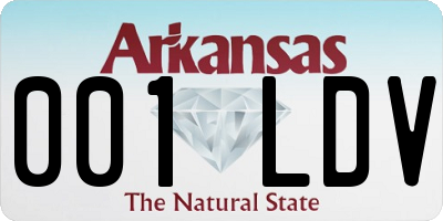 AR license plate 001LDV