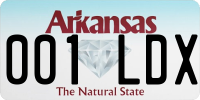 AR license plate 001LDX