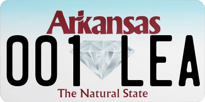 AR license plate 001LEA