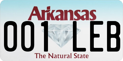 AR license plate 001LEB
