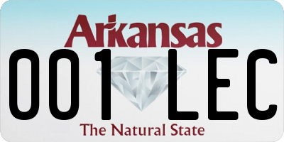 AR license plate 001LEC