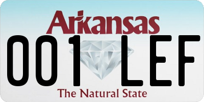 AR license plate 001LEF