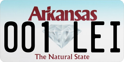 AR license plate 001LEI