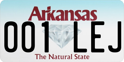 AR license plate 001LEJ