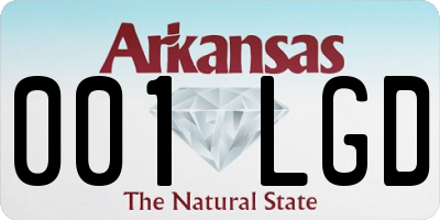 AR license plate 001LGD