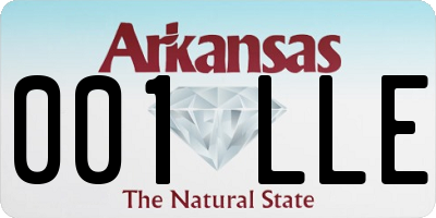 AR license plate 001LLE