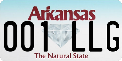 AR license plate 001LLG