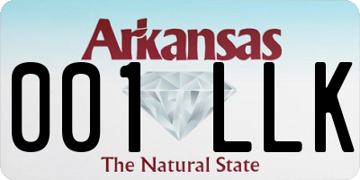 AR license plate 001LLK
