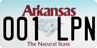 AR license plate 001LPN