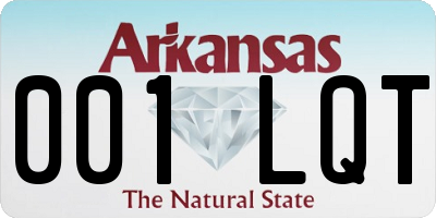 AR license plate 001LQT