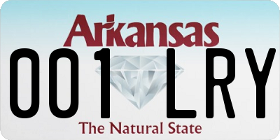 AR license plate 001LRY