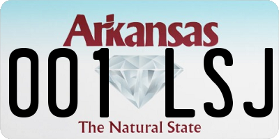 AR license plate 001LSJ