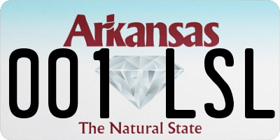 AR license plate 001LSL
